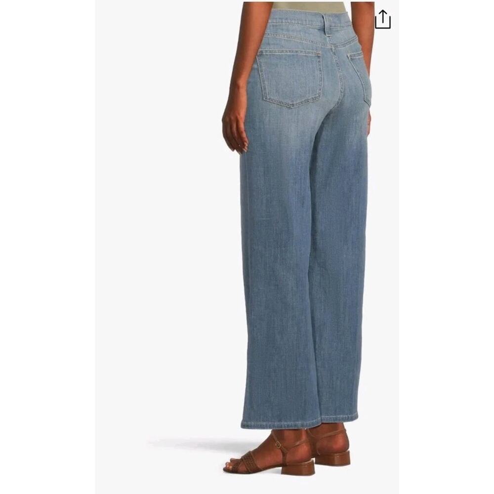 Joes Jeans The Mia High Rise Wide Leg Petite Size 26 Blue Hot Shot 30" Inseam - Picture 3 of 14